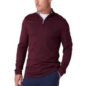 Mizzen Main 1/4 Zip Sweater Men's Size XL Burgundy Proflex Stretch NWT